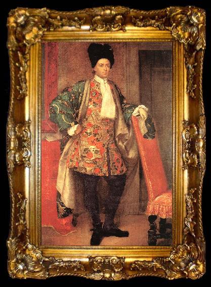 framed  GHISLANDI, Vittore Portrait of Count Giovanni Battista Vailetti dfhj, ta009-2